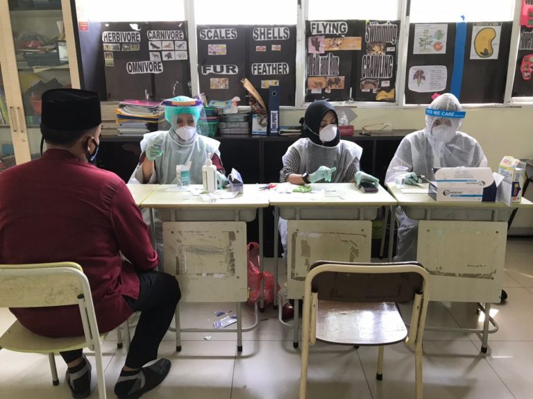 Antisipasi Covid 19, SDI Pesantren Tahfizh Daqu Jalani Rapid Test