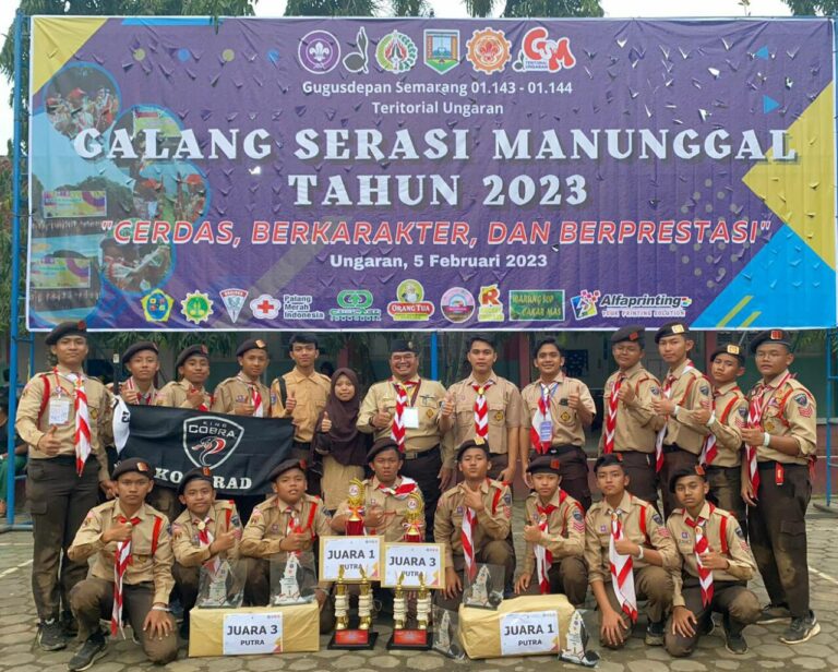 Gemilang di Tiga Mata Lomba, Santri Pesantren Daqu Raih Juara Umum Lomba Pramuka Tingkat Kab. Semarang